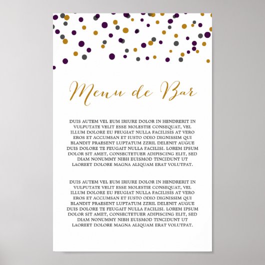 Custom Listing - Alcohol Menu Poster (Vorne)