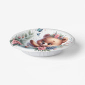 Custom Little Ballerina Bear Birthday Paper Bowls Pappteller (Gewinkelt)