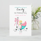 Custom Little Bo Peep laden Einladung (Stehend Vorderseite)