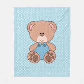 Custom Little Boy Bear Fleecedecke (Vorderseite)