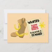 Custom Little Cowboy Geburtstagseinladung Einladung (Rückseite)