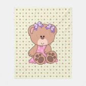 Custom Little Girl Bear Fleecedecke (Vorderseite)