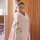 Custom Little Girl Dinosaur Rainbow Pink Fleecedecke