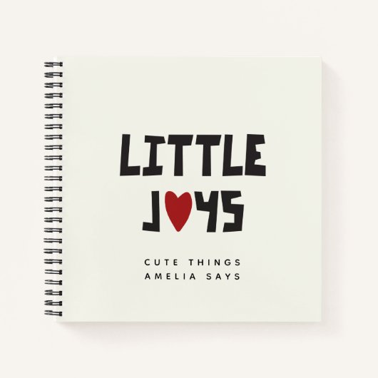 Custom Little Joy Kids Redewendungen Keepake Journ Notizblock (Vorderseite)