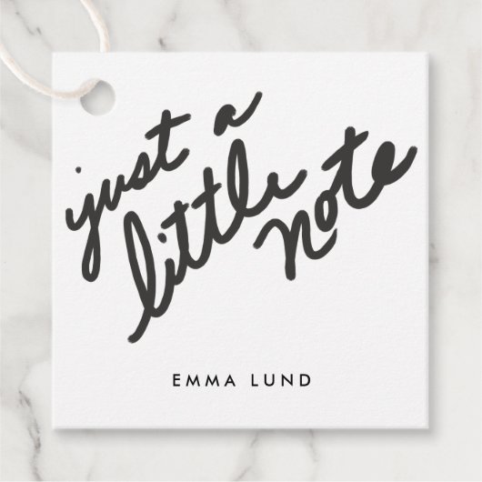 Custom Little Note Stationery Geschenkanhänger (Vorderseite)