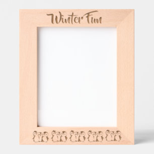 Custom Little Pinguins, Winter, 8 x 10" Portrait Geätzte Rahmen