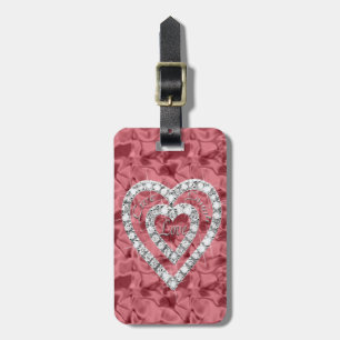 Custom Live Lagh Liebe Diamond Heft Luggage Tag Gepäckanhänger