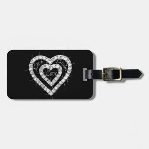Custom Live Lagh Liebe Diamond Heft Luggage Tag Gepäckanhänger