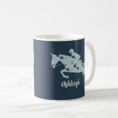 Custom Live Laugh Ride Hunter Jumper Reiten Kaffeetasse (VorderseiteRechts)