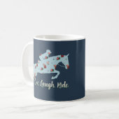 Custom Live Laugh Ride Hunter Jumper Reiten Kaffeetasse (Vorderseite Links)