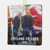 Custom Living Friends 2 Foto 2 Jahr Weihnachten Keramikornament (Links)
