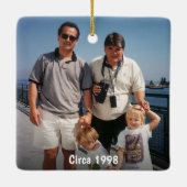 Custom Living Friends 2 Foto 2 Jahr Weihnachten Keramikornament (Rückseite)