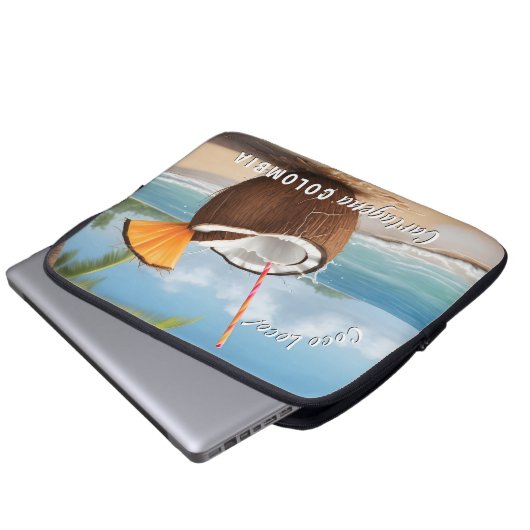 Custom Location Coco Loco Laptopschutzhülle (Vorne Knopf)