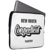 Custom Location & Name Connecticut Laptopschutzhülle (Vorne Rechts)