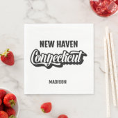 Custom Location & Name Connecticut Serviette (Beispiel)