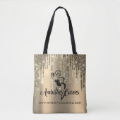 Custom Log Gold Funkelnd Modekurven Tasche (Vorderseite)