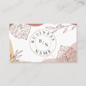 Custom Logo Abstract Minimal Boho Business Card Visitenkarte (Vorderseite)