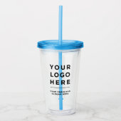 Custom Logo Acrylic Tumbler mit Stroh kein Minimum Acryltrinkbecher (Vorderseite)