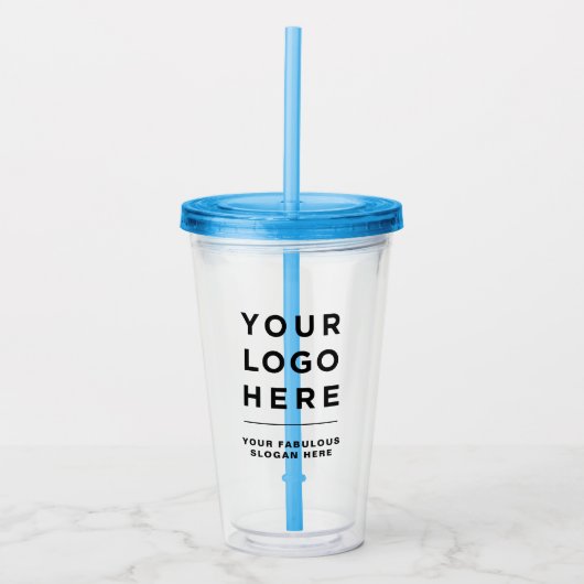 Custom Logo Acrylic Tumbler mit Stroh kein Minimum Acryltrinkbecher (Vorderseite)