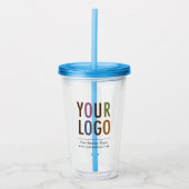 Custom Logo Acrylic Tumbler mit Stroh kein Minimum Acryltrinkbecher (Vorderseite)