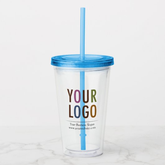 Custom Logo Acrylic Tumbler mit Stroh kein Minimum Acryltrinkbecher (Vorderseite)