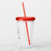 Custom Logo Acrylic Tumbler mit Stroh kein Minimum Acryltrinkbecher (Links)