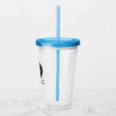 Custom Logo Acrylic Tumbler with Straw No Minimum Acryltrinkbecher (Rechts)
