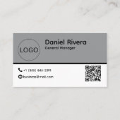 Custom Logo and QR Code Business Card Visitenkarte (Rückseite)
