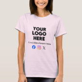 *Custom Logo and Social Media Business T-Shirt (Vorderseite)
