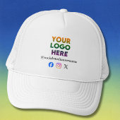 *Custom Logo and Social Media Business Truckerkappe