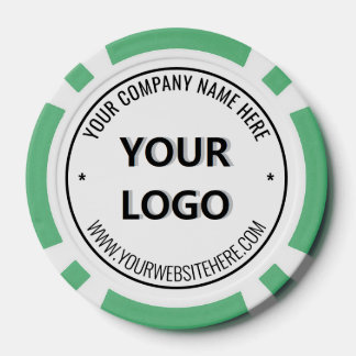 Custom Logo and Text Branded Poker Chips Example