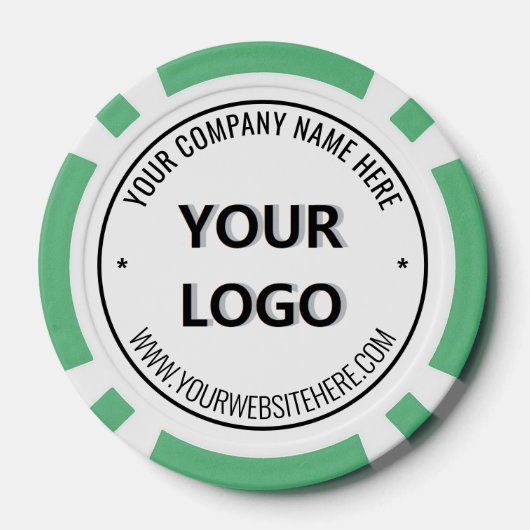 Custom Logo and Text Branded Poker Chips Example (Rückseite)