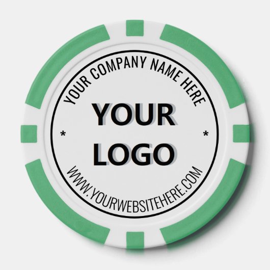 Custom Logo and Text Branded Poker Chips Example (Vorderseite)