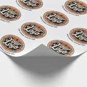 Custom Logo and Text Business Geschenkpapier (Ecke)