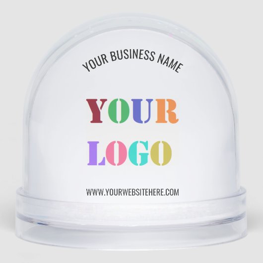 Custom Logo and Text Business Gift Snow Globe Schneekugeln (Vorderseite)