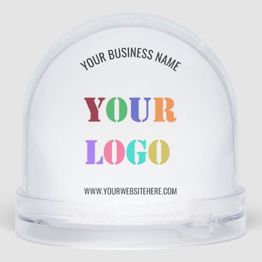Custom Logo and Text Business Gift Snow Globe Schneekugeln (Rückseite)