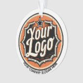Custom Logo and Text Business Ornament (Vorderseite)