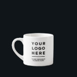Custom Logo and text Espresso Cup No Minimum Espressotasse<br><div class="desc">Custom business logo and text espresso cup — minimalist, professional, and crafted for everyday branding. Smooth porcelain body with a matte finish, compact 60–90 ml capacity for a concentrated shot, and a slim, ergonomic handle for comfortable single-handed use. Colorfu logo printing and clean typography reproduce sharp detail; optional rim or...</div>