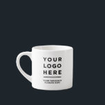 Custom Logo and text Espresso Cup No Minimum Espressotasse<br><div class="desc">Custom business logo and text espresso cup — minimalist, professional, and crafted for everyday branding. Smooth porcelain body with a matte finish, compact 60–90 ml capacity for a concentrated shot, and a slim, ergonomic handle for comfortable single-handed use. Colorfu logo printing and clean typography reproduce sharp detail; optional rim or...</div>
