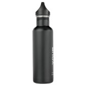 Custom Logo and Text on Black Stainless Steel Wate Edelstahlflasche (Links)