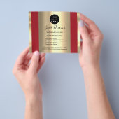 Custom Logo Beauty Salon Makeup Price List Red Flyer (Gruppe)