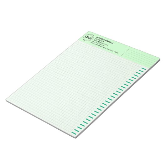 Custom Logo, Big Green Engineering Graph Paper Pad Notizblock (angewinkelt)