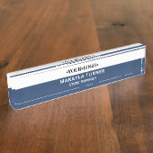 Custom Logo Blue Namensplakette (Seite)