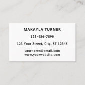 Custom Logo Blue Visitenkarte (Rückseite)