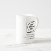 Custom Logo Bone China Corporate Promo mug Porzellantasse (Vorderseite Rechts)