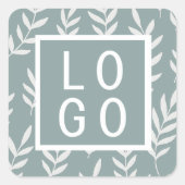 CUSTOM LOGO BOTANIC PFLANZE LEAF PATTERSAGE GREEN QUADRATISCHER AUFKLEBER (Vorderseite)