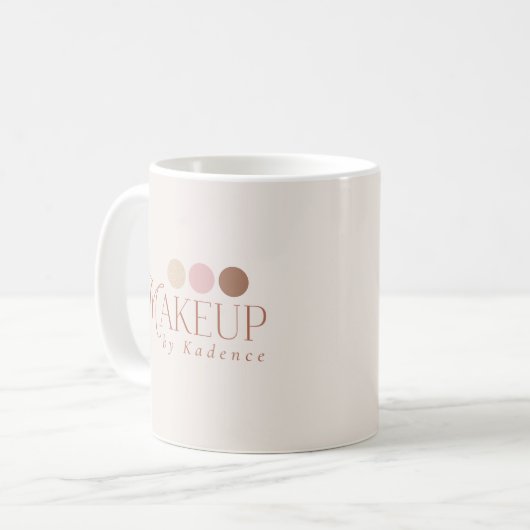Custom Logo Branded Makeup Artist Kaffeetasse (Vorderseite Links)