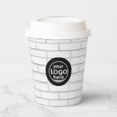 Custom Logo Bridge Wall Paper Cup 8oz Pappbecher (Links)