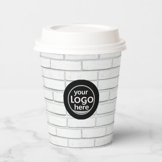 Custom Logo Bridge Wall Paper Cup 8oz Pappbecher (Links)