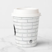 Custom Logo Bridge Wall Paper Cup 8oz Pappbecher (Rückseite)